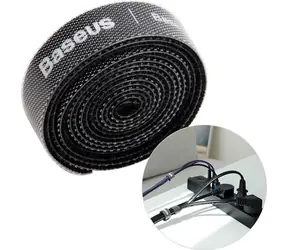 Baseus ACMGT-E01 páska na suchý zip pro organizaci kabelů 1 m černa