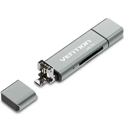 Vention CCJH0 USB2.0 Multifunkční čtečka karet šedá