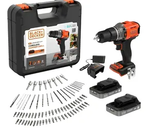 Black&Decker BCD383D2XKA-QW / Aku vrtačka a šroubovák / 18 V / 2x 2 Ah