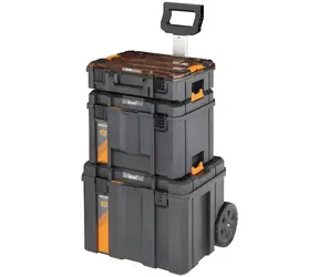 DeWalt TSTAK McLaren DWST60452-1 / Sada kufrů na nářadí / 3 díly / na kolečkách / IP54 / nosnost 50 kg