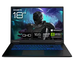 GIGABYTE GAMING A18 3VHK3DEC64SH černá / Notebook / 18" / AMD Ryzen 7 260 / 32GB / 1TB SSD / RTX 5060 8GB / W11H