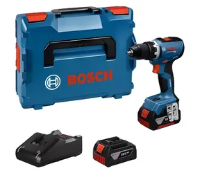 Bosch GSR 18V-65 Professional modrá / Aku vrtací šroubovák / 18V / 63 Nm / 2x 5,0 Ah / L-BOXX