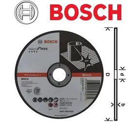 BOSCH Expert for Inox 2608603405 / Řezný kotouč / Průměr 150 x 22,23 mm / Šířka řezu 1,6 mm / 1 ks