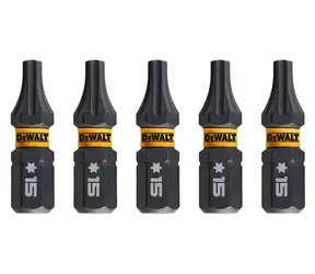 DeWalt Sada bitů T15 / Extreme Torx / 5 ks