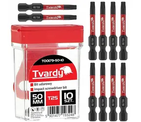 Tvardy Rázový bit T25 / Bity / 50 mm / Ocel S2 / 1 ks