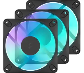 Fractal Design Dynamic 3 12 RGB černá 3-pack / Univerzální ventilátor / 120 mm / 350-2200 RPM / 31,9 dB / ARGB