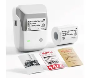 Niimbot B1 Pro šedá / Tiskárna štítků + role štítků 230 ks / 300 dpi / BT / USB-C