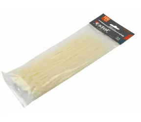 EXTOL-PREMIUM Pásky na vodiče bílé / Pásky na vodiče / 150x2,5 mm / 100 ks / nylon
