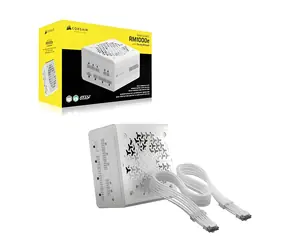 Corsair RM1000e 3rd Gen bílá / Zdroj / ATX 3.1 / 1000W / Cybenetics Platinum / 120mm / Modulární