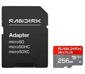 SanDisk Ultra Plus microSDXC 256GB / Paměťová karta / UHS-I / Class 10, U1 / A1 / 200 MB/s