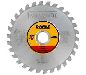 DeWalt DT1923 / Pilový kotouč na ocel / 140 x 20 mm / 30 zubů