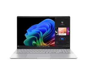 ASUS Vivobook S 15 OLED stříbrná / 15.6" 2880x1620 / Qualcomm Snapdragon X Elite / 16GB / 1TB SSD / Adreno GPU / W11H