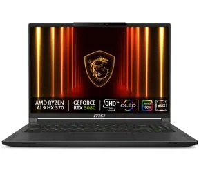 MSI Stealth A16 AI+ A3XWIG-030CZ černá / 16" QHD+ / AMD Ryzen AI 9 HX 370 / 32GB / 2TB SSD / RTX 5080 16GB / W11H