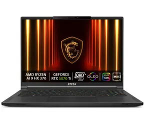 MSI Stealth A16 AI+ A3XWHG-031CZ černá / 16" QHD+ / AMD Ryzen AI 9 HX 370 / 32GB / 2TB SSD / RTX 5070Ti 12GB / W11H