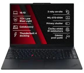 Lenovo ThinkPad E16 Gen 3 černá / 16" / Intel Core Ultra 5 225U 1.5GHz / 16GB / 512GB SSD / Intel Graphics / W11P
