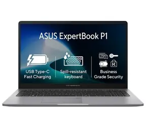 ASUS ExpertBook P1 šedá / 15.6" FHD / Core 3 100U 1.2GHz / 8GB / 256GB SSD / Intel / W11P