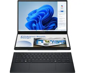ASUS Zenbook Duo 14 OLED šedá / 14" 2880x1800 T / Intel Core Ultra 9 285H 2.5GHz / 32GB / 2TB SSD / Intel Arc / W11P