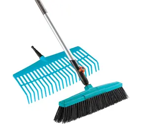 Gardena 03081-20 Combisystem Terasový kartáč & hrábě na trávník