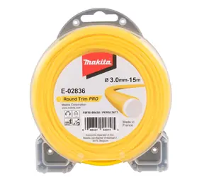 Makita E-02836 struna nylonová Pro 3.0mm 15m kulatá žlutá