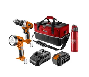 NEO TOOLS 04-600-M4K / Sada nářadí / aku | vrtačka | svítilna | akumulátor | nabíječka / 18V / 6ti dílná