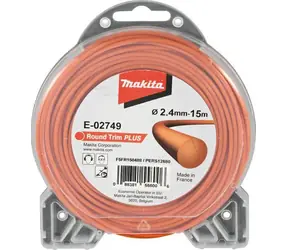 Makita E-02749 Struna nylonová kulatá 2.4mm 15m oranžová
