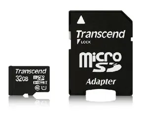 Transcend Micro SDHC 32GB + SD adaptér / Micro SDHC / 32GB / Class 10 UHS-1