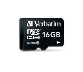 Verbatim MicroSDHC 16GB paměťová karta (+ adaptér) / Class 10