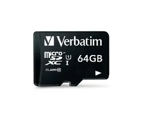 Verbatim MicroSDXC 64GB paměťová karta s adaptérem/ Class 10 