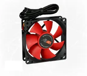 AIREN FAN RedWings80 TC ventilátor / tepelná regulace otáček / 80 x 80 x 25mm / 19dBA / červená