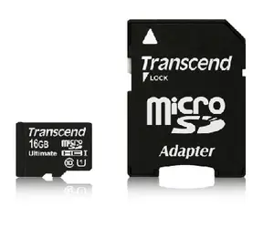 Transcend Ultimate Micro SDHC karta 16GB Class 10 UHS-I + adaptér