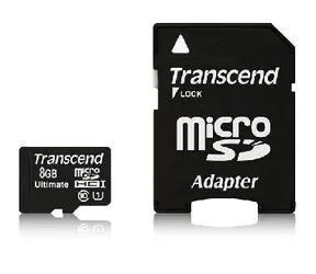 Transcend Micro SDHC karta 8GB Class 10 UHS-I + adaptér