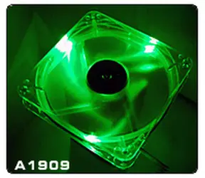 THERMALTAKE A1909 Thunderblade Green / Větráček 80x80x25mm / 21dB