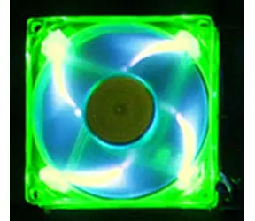 AeroCool AeroFans UV LED zeleno-modrá / 80mm / ventilátor / 80X80X25mm