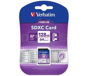 Verbatim SDXC 128GB paměťová karta / Class 10 / UHS-1