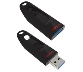 SanDisk Ultra 64 GB černá / Flash disk / USB3.0 / 80MB/s / černá