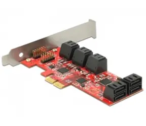 Delock PCI Express Card > 10 x internal SATA 6 Gb/s – Low Profile Form Factor 