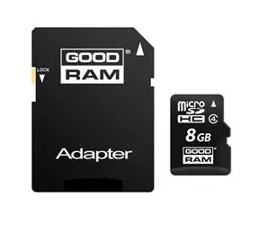 GOODRAM microSDHC 8 GB + adaptér / Class 4 