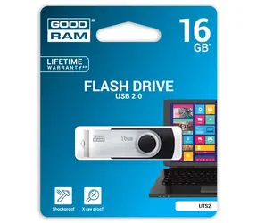 GOODRAM UTS2 16GB černá / Flash disk / USB 2.0 / čtení: 20MBs / zápis: 5MBs