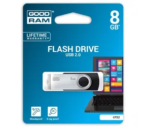 GOODRAM UTS2 8GB černá / Flash disk / USB 2.0 / čtení: 20MBs / zápis: 5MBs