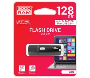 GOODRAM UMM3 128GB černá / Flash disk / USB 3.0 / čtení: 60MBs / zápis: 20MBs