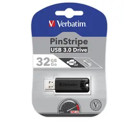 Verbatim PinStripe 32GB černá / Flash disk / USB 3.0 