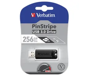 Verbatim PinStripe 256GB černá / Flash disk / USB 3.0 