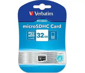 Verbatim microSDHC 32GB PREMIUM / Paměťová karta / UHS-I (U1) / Class 10 