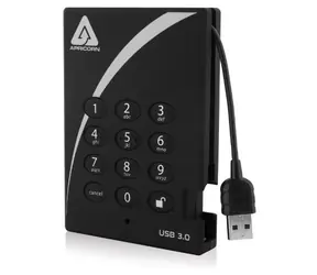 Apricorn Aegis Padlock 500GB / 2.5" / USB 3.0 / 5400 rpm / 8MB / černá
