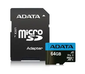 ADATA Micro SDXC karta Premier 64GB + SD adaptér / UHS-I / CLASS10 / R: 85MBs / W: 25MBs