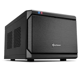 Sharkoon QB ONE černá / Mini-ITX / 2x USB 3.0 + 2x USB 2.0 / 1x 120 mm + 1x 80 mm / Bez zdroje