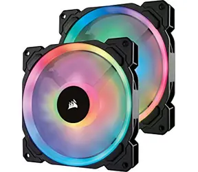 Corsair LL140 RGB Dual Light Loop RGB Twin pack / 140 mm / Hydraulic Bearing / 24.8 dB @ 1500 RPM / 53.25 CFM / PWM