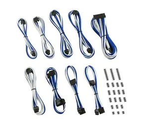 CableMod Classic ModMesh C-Series Kabel Kit pro Corsair Axi & HXi & R - bílo-modrá