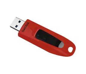 SanDisk Ultra 32 GB červená / Flash Disk / 32 GB / USB 3.0 / čtení: až 100MBs / zápis: 40MBs
