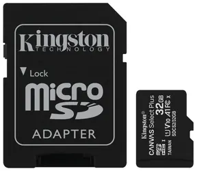 Kingston Canvas Plus microSDHC 32GB s adaptérem / UHS-I V10 / U1 / Class 10 